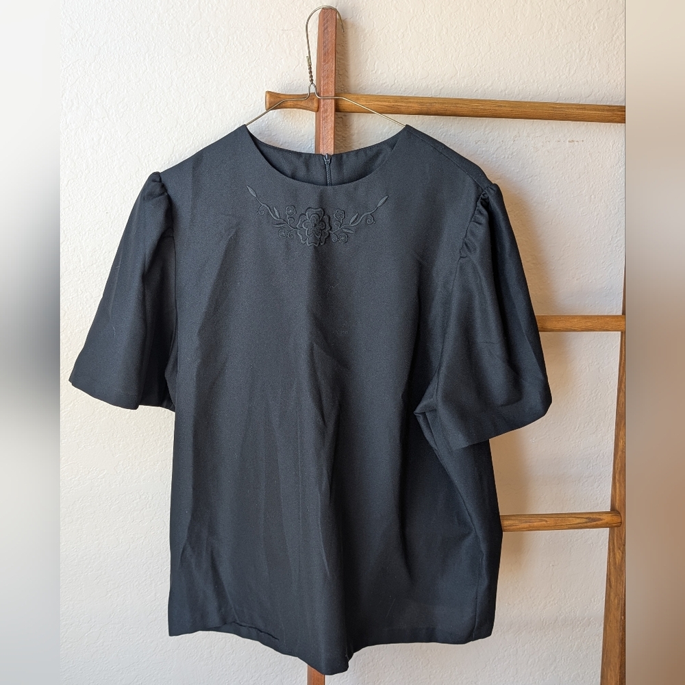 SOLD Vintage Black Blouse